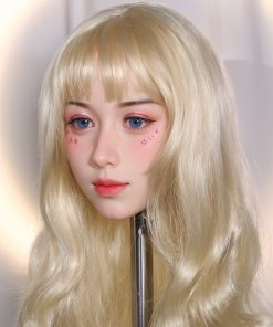 High-Quality TPE Mannequin Head with M16 Interface, Realistic Touch & Detail, Blonde Wig, Makeup Practice, Unisex-Adult